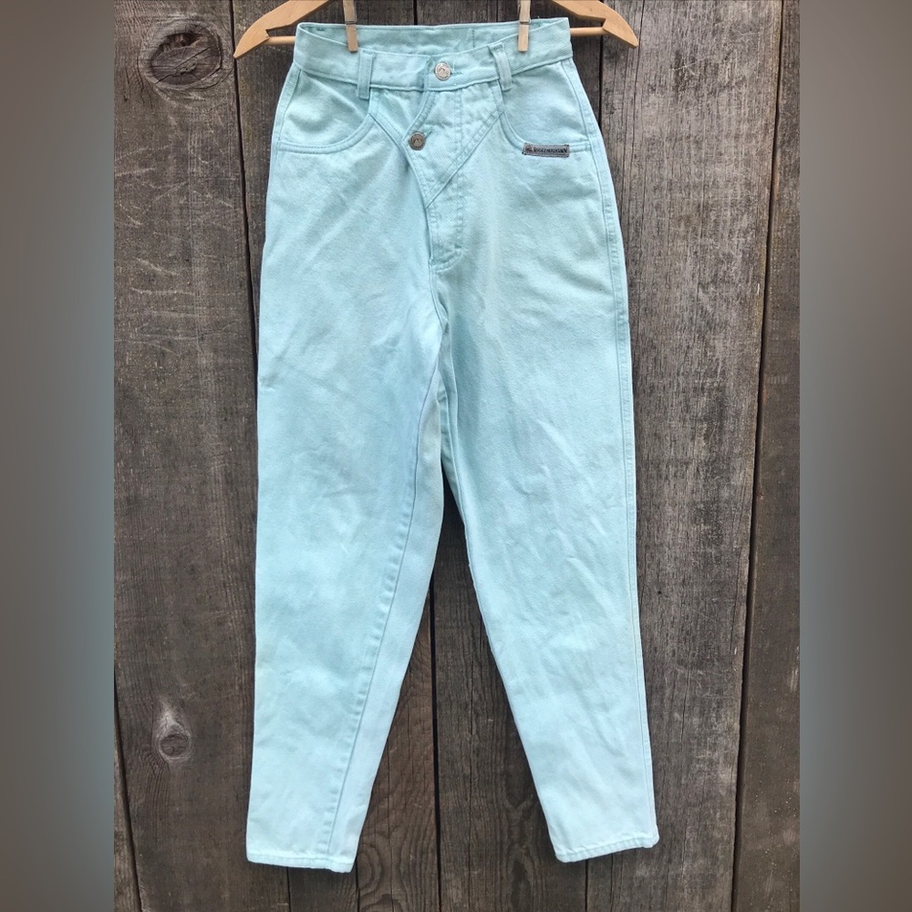 VTG 80s-90s Rocky Mountain High Waist No Back Pocket Minty Cowgirl Jeans Sz 3